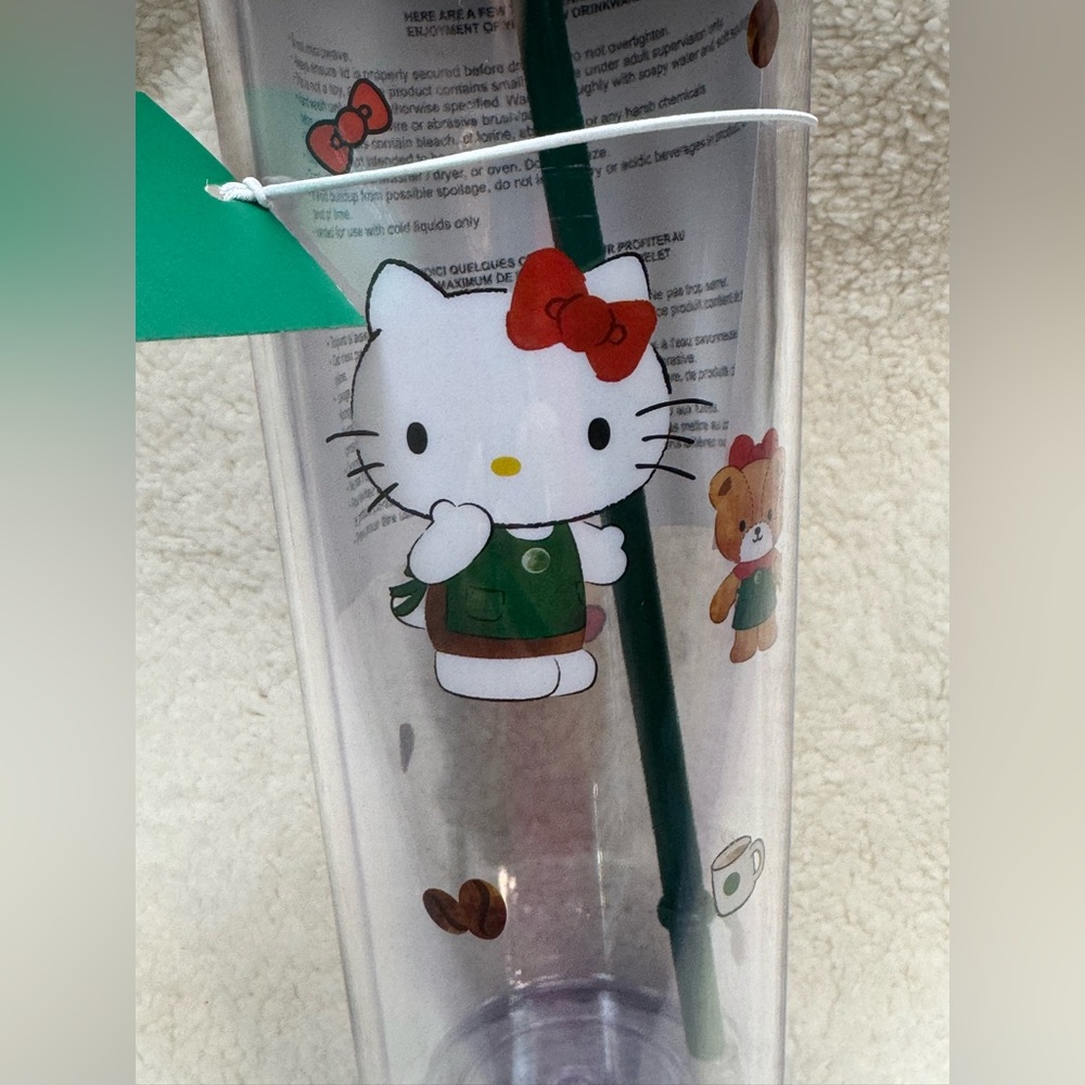 Hello Kitty Clear Tumbler with Straw